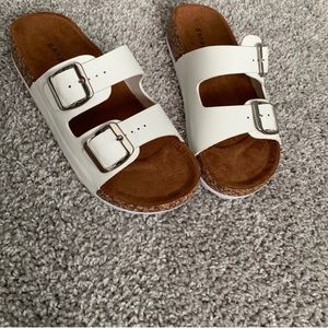 White summer sandals